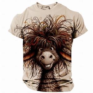 Bobby 2 Ezel Grappige Retro Vintage Casual Heren 3D Print T-shirt Tee Street Casual Bar T-shirt Korte Mouw Ronde Hals Shirt Lente & Zomer Kleding S