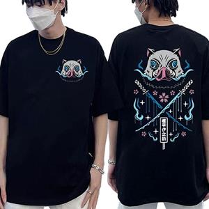 Etst 003 Hot Anime Hashibira Inosuke Printing T-shirt Coole Zomermode Dames Heren Ronde Hals T-shirt Tops S