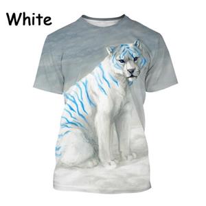 ETST 05 Tijger 3D Cool T-shirt Mode Heren Dieren Kunst Tijger T-shirt Harajuku Nieuwigheid Hip Hop Unisex Straat Korte Mouw S