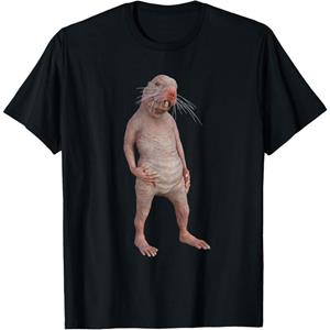 ETST 006 Ik hou echt van naakte moedervlekken, oké? Grappige Naakte Molrat T-shirt Korte Mouw Ronde Hals Losse Shirt Grappige Grappige Kwade Kleding S