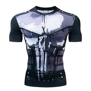 Rocacorp Heren Training Compressie Shirt Korte Mouw Hardloop Sportkleding Buitensport Herenkleding S