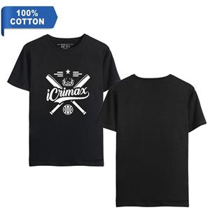 TOP COOL FASHION Icrimax Printing Heren T-shirt Casual Ademende T-shirts Grappige Katoenen Losse T-shirts Shirts Straat Oversized T-shirts Man XS zwart