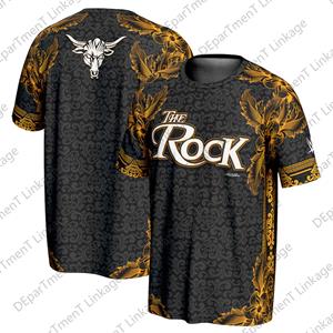 Laoxu 2024 Nieuwe aankomst Zomerworstelwedstrijd The Rock ProSphere Golden Paisley T-shirt Digitaal bedrukt Oversized T-shirt Kinderen/Volwassenen S wit