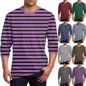 Xingben Four Heren T-shirt O-hals Kleding Kleding Buiten Lange Mouw Print Modeontwerper Vintage S zwart