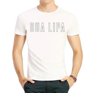 YSM Cotton Tshirt Dua Lipa T-shirt Mode Heren Korte Mouw Wit Kleur Dua Lipa Logo T-shirt Top XS wit