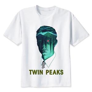 YSM Cotton Tshirt Twin peaks heren zomer korte mouw T-shirt T-shirt tshirt geek tops tee XS wit