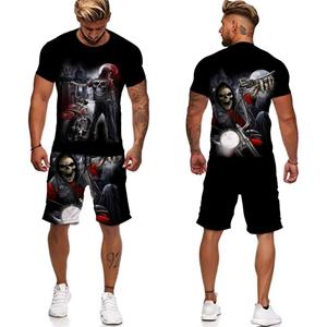 ETST WENDY 05 Persoonlijkheid Schedel 3D Print Zomer Heren T-shirts/Shorts/Sets Vintage Gothic Punk Outfit Hip Hop Casual Mannelijk Streetwear Kleding Pak 4XL