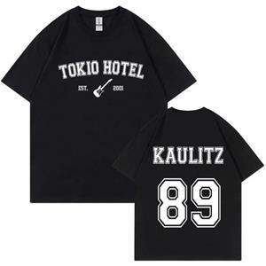 TENJINGE Trendy Trend Rock Band Tokio Hotel Kaulitz T-shirt Heren Dames Mode Katoenen T-shirt Korte Mouw T-shirt Hip Hop Punk Streetwear T-shirt Top L