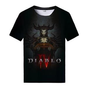Xin nan zhuang Game Diablo 4 3D Print T-shirts Heren Dames Korte Mouw T-shirts Streetwear Harajuku Mode Oversized T-shirt Kinderen Tops Kleding XL