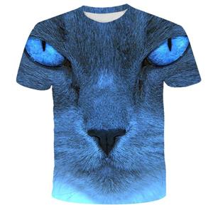 HerSight Streetwear 3D Animal T-shirt Man 3D Cat Printing Tees Grappige Hip Hop Heren Casual Korte Mouw T-shirts Zomer Top S