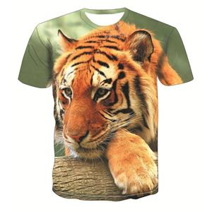 WowClassic 3D Tijger Leeuw T-shirt Man 3D Print Tees Mode O Hals T-shirts Kleding Mannen Casual Korte Mouw T-shirts Zomer Top S