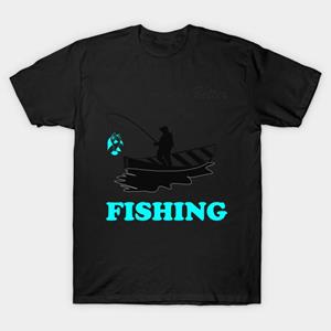 SPORTS TRIP Heren Zwart Print T-shirt Super Large TShirt life-is-always-better-when-im-fishing No-Cut Transfer Paper Print Katoenen T-shirt S zwart