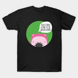 SPORTS TRIP Heren Zwart Print T-shirt Super Groot T-shirt fuck-that-ill-became-a-sheepkeeper No-Cut Transfer Papier Print Katoenen T-shirt S zwart