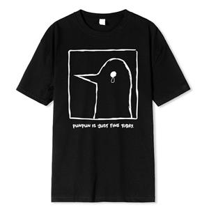 WE BELIEVE Oyasumi PunPun Modal Print T-shirts Grappige Anime Streetwear Camisetas Mannen Vrouwen Korte mouwen Mode Harajuku Cartoon T-shirt L zwart