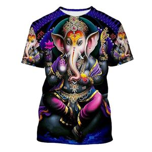 Subilier Hindoe Godin Kali 3D Geprint Ganesha Grafisch T-shirt Streetwear Vintage Unisex T-shirts Casual Heren T-shirts Kleding XXS