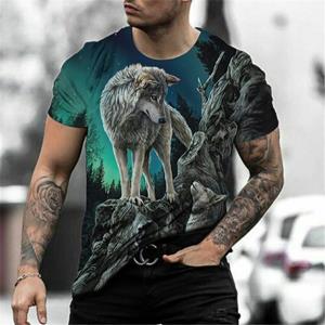 ETST WENDY 05 Wolf T-shirt Heren 3D Print Tees Zomer Korte Oversized Kleding Mode Harajuku Dieren Tops Nieuw Casual Jongens T-shirt Streetwear L
