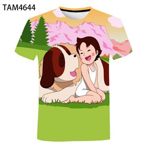 Baibao QIQI Harajuku Classic Heidi Anime 3D-printen Goedkoop en comfortabel jongens- en meisjes-T-shirt Zomer Casual schattig karakter Top Cool XXL