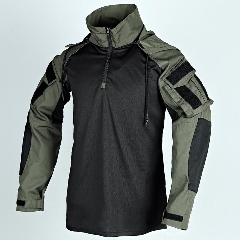 RUOK Mode Lente Herfst VS Shirts Multicam T-shirt Hooded Airsoft Paintball Kamperen Jacht Kleding Groen Heren Shirt XXXL