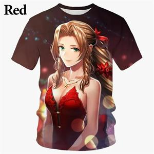 Xuhaijian02 Final Fantasy XVI Tifa Bedrukte T-shirts 3D Anime Game Sexy Meisjes graphics O-hals Unisex y2k Top Populaire Harajuku Herenkleding S