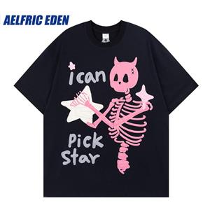 Nihao Aelfric Eden Pick Star Grafische Tee Y2K Streetwear Hip Hop Harajuku 2023 Heren Zomer Casual Katoenen T-shirt Korte Mouw Top Tees S