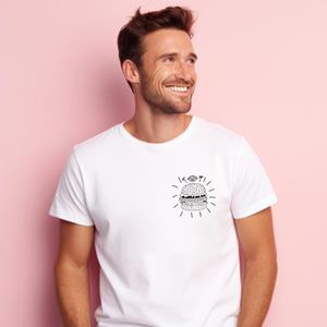 Le Roi du Tshirt T-shirt Homme - BURGER PUNK CŒUR S wit