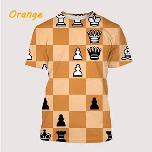 ETST WENDY 005 Grappige Schaak Schaakbord Zwart-Wit 3D Print Heren T-shirts Zomer Harajuku Casual Streetwear T-shirts Unisex Oversized Kleding S
