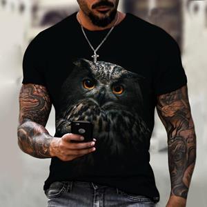 ETST WENDY 005 2022 merk heren overhemd exclusief design dierenwereld uil vogel adelaar ronde hals T-shirt 3D print los oversized 5XL XS