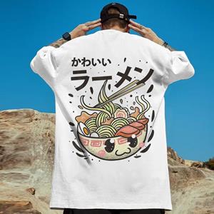 ETST WENDY 05 T-shirts voor mannen 3D Japanse Lamian-noedels print herenkleding straat harajuku korte mouw oversized t-shirt casual o-hals t-shirts S