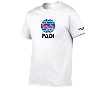 The second face a man Padi bedrukt heren katoenen T-shirt met ronde hals en korte mouwen XS wit