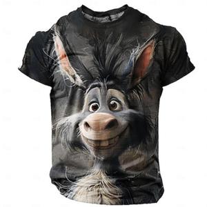 ETST 03 Kat Ezel Grappig Retro Vintage Casual Street Style Heren 3D Print T-shirt T-shirt Korte Mouw Ronde Hals Shirt S