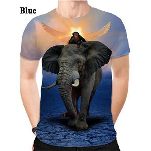 ETST 05 Mode Heren/Vrouwen Dier Geprint Olifant 3d T-shirt Casual Korte Mouw Ademend Zacht en Comfortabel T-shirt XS-5XL S