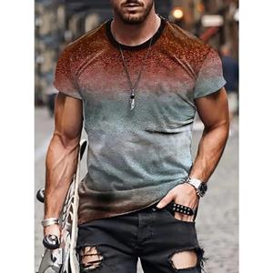 WowClassic Plus Size Heren T-shirt 3D Geprinte T-shirts Mannen Eenvoudige Gradiënt Mode Trend Korte Mouw T-shirts Casual Zomerkleding S