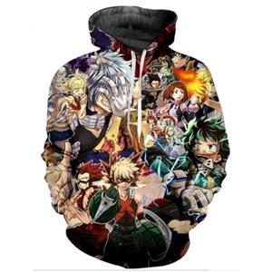 ETST 009 2020 Anime Boku No Hero My Hero Academia 3D Print Casual Sweatshirt Heren Dames Hoodies S