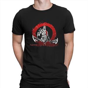 ETST 03 Klassieke mode T-shirts God of War Kratos mannelijk Harajuku puur katoenen streetwear T-shirt ronde hals S