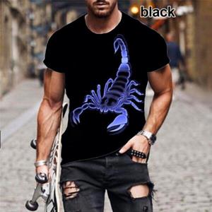 ETST 05 Zomer Nieuwe Scorpion 3D Heren Bedrukt T-shirt Mode Persoonlijkheid Carnivoor Unisex Casual Ronde Hals Dier Korte Mouw S