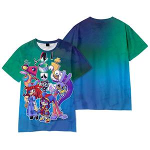 TOP COOL FASHION De Verbazingwekkende Digitale Circus Tshirt Hip Hop Mannen Vrouwen Anime Print Top Tees Harajuku T-shirts Mode Zomer T-shirt XS