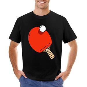 Nihao Pingpongpatroon - Rood in zwarte versie - Tafeltennisspelermotief Pingpongwedstrijd T-shirt effen t-shirt heren t-shirt grafisch 4XL
