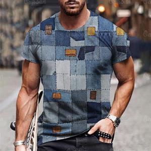 ETST WENDY 005 Zomer Heren T-shirt Patch Patroon Print Casual Korte Mouw Grappige T-shirts Buiten Straat Mode Oversized Herenkleding 5XL XL