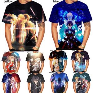 Xin nan zhuang Zomer Anime Sword Art Online 3D-printen Korte mouw Casual Harajuku T-shirt Oversized Top Tees XS