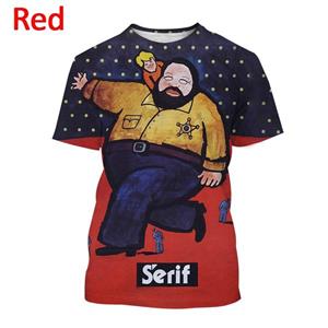 Xin nan zhuang Zomermode Hip Hop Shirt Tops Bud Spencer Terence Hill 3D Heren Casual Cool Print Korte Mouw T-shirt Kleding 6XL