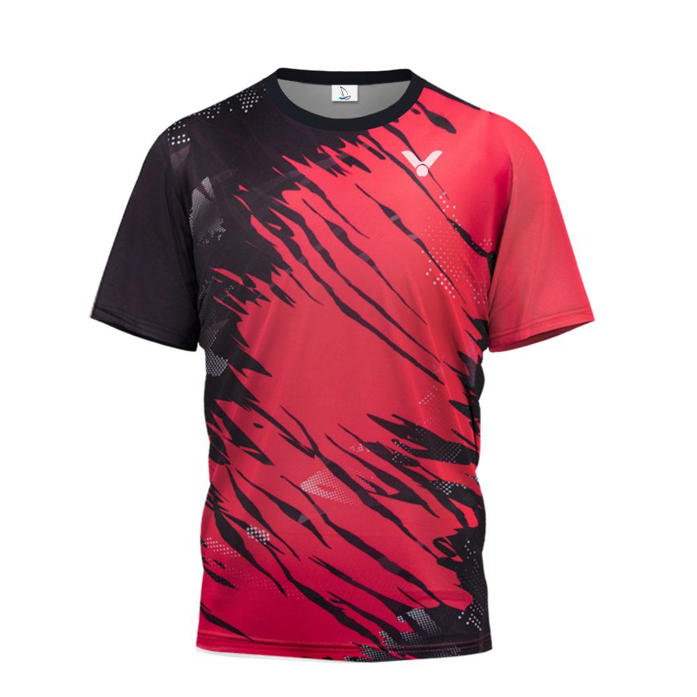 Xin nan zhuang Victory Ademende Golfkleding Heren Fitness Korte Mouw Heren Badminton Sportkleding Patchwork Bedrukte Tenniskleding L goud
