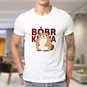 FT T Shirts Kawaii Grappig Bober Beaver Boberek T-shirt Vintage Kleding Mode T-shirts Man Katoen Vintage Shirts S