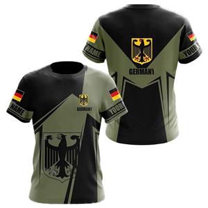 Bobby 2 Duits Nationaal Embleem Heren T-shirt 3D Print Zomer Stoere Man Snel Droog Korte Mouw Oversized Straat Sport Casual Trend Top S