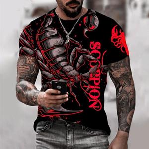 Xr 01 Scorpion Grafisch Heren Trend T-shirts Korte Mouw O-hals Straat 3D Dierenprint Heren T-shirt 6XL Grote Maat Zomer Casual Tops S