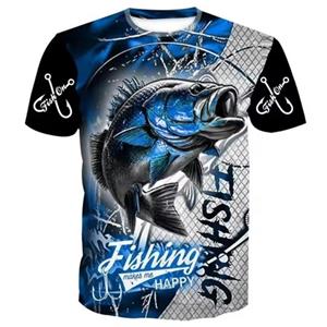 Forever Men Vis Grappig Bedrukt T-shirt Heren Mode Casual Korte Mouwen Zomer Ademend T-shirt Verschillende Vis BrothersTee S