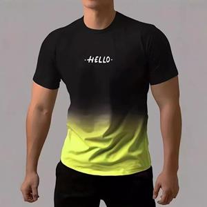 ForYourBeauty Plus Size Heren T-shirt 3D Geprinte T-shirts Mannen Eenvoudige Gradiënt Mode Trend Korte Mouw T-shirts Casual Zomerkleding S