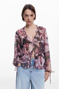 Desigual Vloeiende blouse met lelies - RED