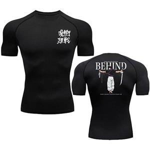Xin nan zhuang Anime Compressie Shirt Heren Print Ademend Voetbal Fitness Strakke Sportkleding Atletisch Snel Droog Rash Guard Gym Rijden Tops S