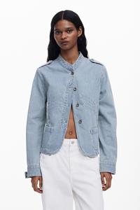 Desigual Trucker jas met strepen - BLUE