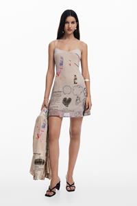 Desigual Collage jurk M. C. Lacroix - BROWN
